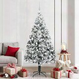 vidaXL Umjetno božićno drvce s 300 LED svjetlima Zelena 210 x 135 cm | shoptok.hr