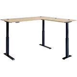 MID.YOU KOTNA PISALNA MIZA kovina, leseni material črna, hrast artisan | Shoptok.si