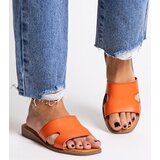  Orange eco-leather flip-flops by Kajetan | Eponuda.ba