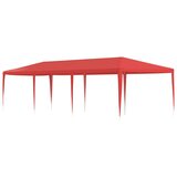 Šator za svadbe - šator za zabave Crvena 900 x 300 x 255 cm PE i čelik | shoptok.hr