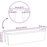 Kutije za cvijeće za Euro palete 24 pcs Siva 36 x 13,5 x 9,5 cm | shoptok.hr