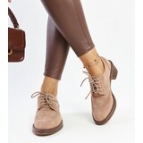 Gemre Brown Suede Tigard Heeled Loafers | Shoptok.si
