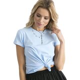 Fashion Hunters Light blue Peachy t-shirt Cene