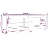  Klupa za cipele bijela 160 x 36,5 x 50 cm od masivne borovine | shoptok.hr