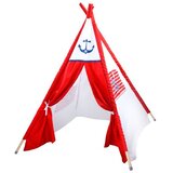 Tipi indijanski šator - crveno-bijeli sa sidrom | shoptok.hr