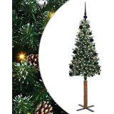 vidaXL Ožja jelka med 150 LED Zelena in Bela 150 cm PVC in trden bor | Shoptok.si