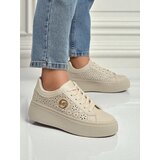 Resti Aurelia Beige Platform Sneakers Eco Leather | Shoptok.si