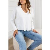 Beloved Dorotea pulover bel | Shoptok.si