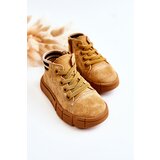 Boto Children's High-top Sneakers With A Zipper Camel Boone | ePonuda.com