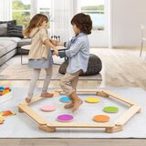 12-djelna balansirajuća greda s 6 balansirajućim kamenjem, slobodno kombinirana, od drva za djecu | shoptok.hr