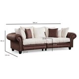 Atelier Del Sofa Trosed Fresno 3, 300x115x80 cm, Smeđe-bijela | Eponuda.ba