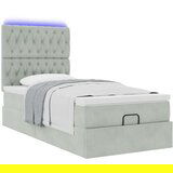 vidaXL Okvir za krevet s madracima svjetlosivi 80x200 cm baršunasti | shoptok.hr