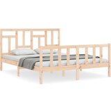 Maison Chic Posteljni Okvir - Dvoposteljna postelja brez vzmetnice 160x200 cm trdna borovina, (22081878) | Shoptok.si