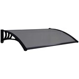  Nadstrešek za vrata črn 120x80 cm PC, (20609850) | Shoptok.si