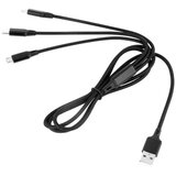 Rebel USB-kabel , magnetni, 3 v 1 (mikro USB, USB-C, lightning), 1 m, črn | Shoptok.si