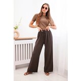 Kesi Włoski Muslin pants with a wide leg brown | shoptok.hr