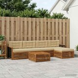  Set vanjskih sofa 6 kom. Prirodna i bež | shoptok.hr