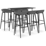  7-dijelni barski set crno-sivi | shoptok.hr