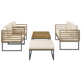 Bessagi Garden Lounge Garnitura Silas, 4-Delno, Krem | Shoptok.si