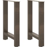 vidaXL Noge za blagovaonski stol Prirodni čelik 2 kom 60 x (72-73) cm Čelik | shoptok.hr
