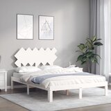  Okvir kreveta bez madraca bijeli 120 x 200 cm masivna borovina | shoptok.hr