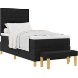  posteljni okvir z vzmetnico Set 2 Črn Blago 90 x 190 cm, (22067282) | Shoptok.si