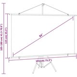  Projekcijsko platno s tronošcem 84 16 : 9 | shoptok.hr