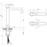 Ravak X070182 puri visoka armatura za umivalnik črna | Shoptok.si