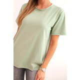 Polski Women's cotton blouse in a classic cut dark mint | shoptok.hr