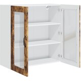  Zidni stakleni ormarić PORTO Dimljeni hrast 80 x 31 x 80 cm | Eponuda.ba