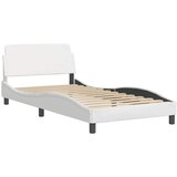  Okvir za krevet Dover bijeli 100x203 cm od umjetne kože | Shoptok.si