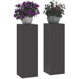  Stalak za biljke 2 pcs Crna 24 x 24 x 75 cm Čelik | shoptok.hr