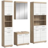 MID.YOU Kopalnica Lambada, Barva Hrasta, Bela, 4-Delna | Shoptok.si