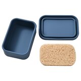 INF Neprepustna potovalna posodica za milo s pokrovom - prenosna silikonska posoda za milo Blue, (5000312960) Cene