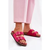 Boto Women's sandals with transparent elements on cork sole fuchsia Sercele | ePonuda.com