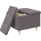  Shranjevalna tabureta Siva 60 x 60 x 45 cm Umetna koža, (5000208418) | Shoptok.si