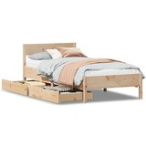 vidaXL Okvir kreveta bez madraca 75 x 190 cm od masivne borovine | shoptok.hr