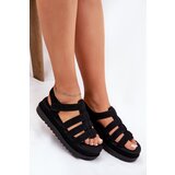 Boto Women's Platform Eco Suede Sandals Black Filisenia | Shoptok.si