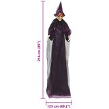  Hanging Halloween Talking Witch Ljubičasta 216 x 125 cm Slike