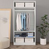  Garderobna omara bela 100x50x200 cm iverna plošča | Shoptok.si