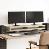 Stalak za monitor boja hrasta 100x27x15 cm konstruirano drvo