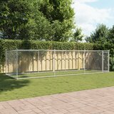  Kavez za pse s vratima sivi 6 x 2 x 1,5 m od pocinčanog čelika | Eponuda.com