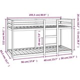  Dnevna postelja bela 80x200 cm trdna borovina, (20724322) | Shoptok.si