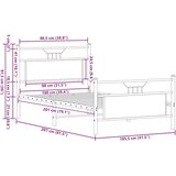  Posteljni okvir brez vzmetnice sonoma hrast 107x203 cm inž. les, (21829545) | Shoptok.si