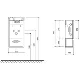 Sapho Bela stenska omarica brez umivalnika 30x53 cm Latus Xi – | Shoptok.si