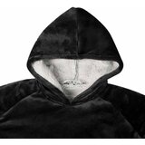  Deka majica s kapuljačom Crna M Flis i flanel | shoptok.hr