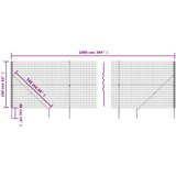  Ograda od žičane mreže sa šiljastim držačima antracit 1,6x10 m | shoptok.hr