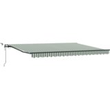  Retraktilna tenda z Zelena in bela 450 × 350 cm blago - - Zelena - 39.34 - 450 x 350 cm - | Shoptok.si