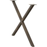  Noge za blagovaonski stol u obliku slova X, 2 kom, prirodni čelik, 90 x (72-73) cm, čelik | shoptok.hr