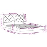  Okvir za krevet bez madraca tamnosmeđi 140 x 190 cm od tkanine - Tamno smeđa 140 x 190 cm | shoptok.hr